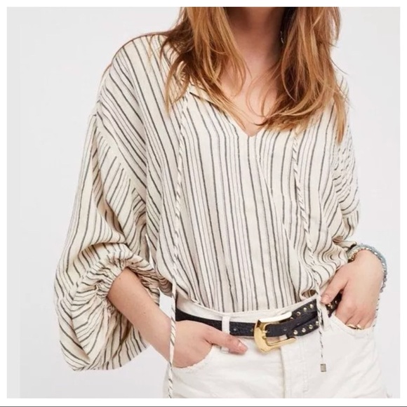 Free People Tops - Free People Rhythm of the Night Striped Tunic